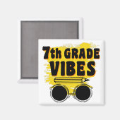 Terug naar school 7e graad Vibes Shirt Eerste dag  Magneet (Voorkant / Achterkant)