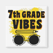 Terug naar school 7e graad Vibes Shirt Eerste dag  Magneet (Voorkant)