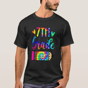 Terug naar school 7e klas leraar potlood Tie Dye T-shirt