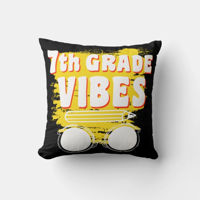 Terug naar school 7e klas sfeer shirt eerste dag k kussen (Voorkant)