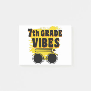 Terug naar school 7e klas sfeer shirt eerste dag k post-it® notes