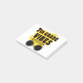 Terug naar school 7e klas sfeer shirt eerste dag k post-it® notes (Schuin)