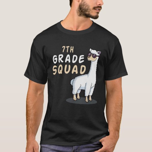 Terug naar school 7e klas squad 7e klas lama t-shirt (Voorkant)