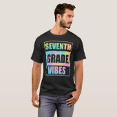 Terug naar school 7e klas Vibes First Day Teacher T-shirt (Voorkant volledig)