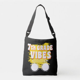 Terug naar school 7e klas vibes shirt eerste dag k crossbody tas