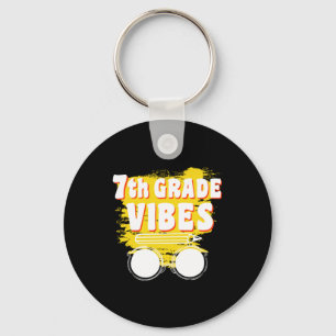 Terug naar school 7e klas vibes shirt eerste dag k sleutelhanger