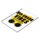 Terug naar school 8e graad Vibes Shirt Eerste dag  Notitieboek (Linkerzijde)