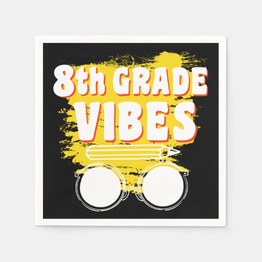 Terug naar school 8e graad Vibes Shirt Eerste dag  Servet (Voorkant)