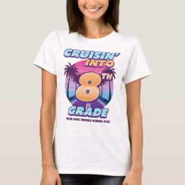 Terug naar school 8e meisje (grotere maten) t-shirt