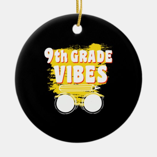 Terug naar school 9e klas Shirt eerste dag Kind Keramisch Ornament (Voorkant)