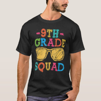 Terug naar school 9e klas squad eerste dag leraren t-shirt