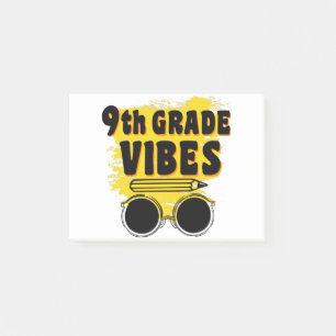 Terug naar school 9e klas vibes shirt eerste dag k post-it® notes