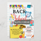 Terug naar school aan het einde van het zomerfeest kaart (Voorkant / Achterkant)