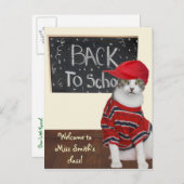 Terug naar School Aankondigingskaart (Voorkant / Achterkant)