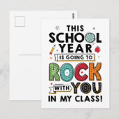 Terug naar school aanmoedigingskaart voor studente briefkaart (Voorkant / Achterkant)