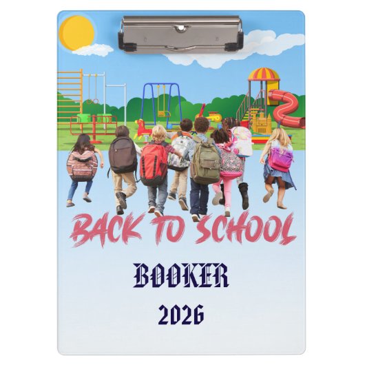 Terug-naar-school Aanpasbaar Klembord (Voorkant)