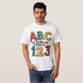 Terug naar school - ABC Easy als 123 T-shirt (Voorkant volledig)