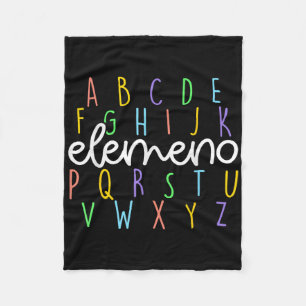 Terug naar school Abc Elemeno kleuterleidster Fleece Deken