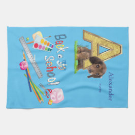 Terug naar school ABC Fabric Tea Towels Theedoek
