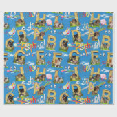 Terug naar School ABC Herhaal ontwerp Cadeaupapier (Vlak)