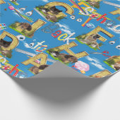 Terug naar School ABC Herhaal ontwerp Cadeaupapier (Hoek)