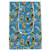 Terug naar School ABC Herhaal ontwerp Medium Cadeauzakje (Achterkant)