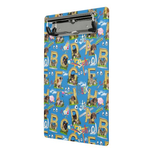 Terug naar School ABC Herhaal ontwerp Mini Klembord (Angled2)