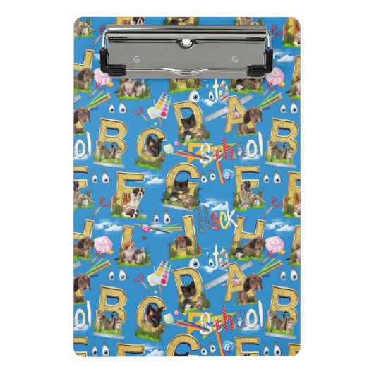 Terug naar School ABC Herhaal ontwerp Mini Klembord (Voorkant)