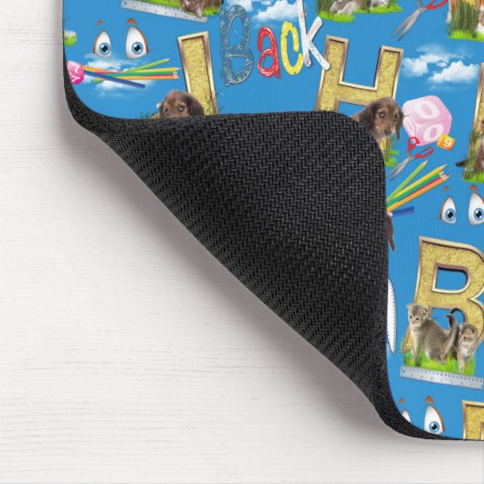 Terug naar School ABC Herhaal ontwerp Muismat (Hoek)