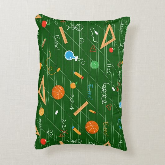 Terug naar school accent kussen (Achterkant (Verticaal))