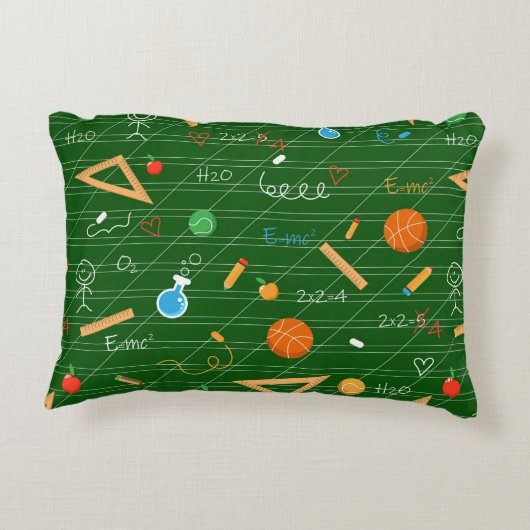Terug naar school accent kussen (Achterkant)