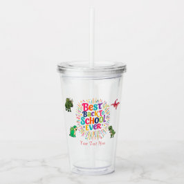 Terug naar school acryl tumbler drinkbeker