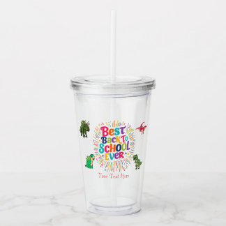 Terug naar school acryl tumbler drinkbeker