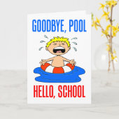 Terug naar school Afscheid zwembad Kaart (Gele Bloem)