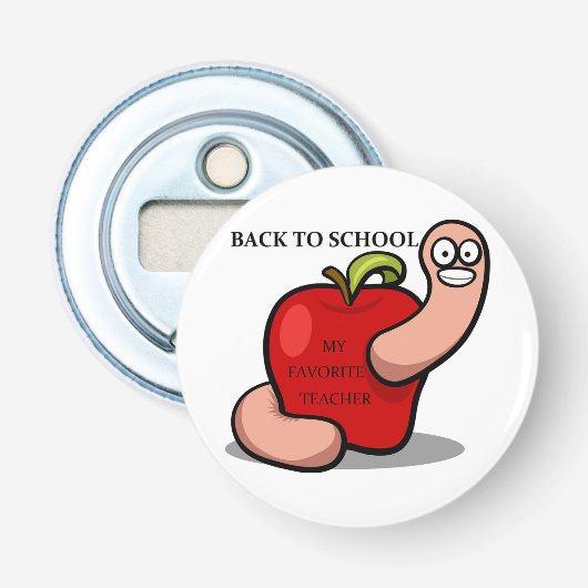 "TERUG NAAR SCHOOL" APPARAAT BUTTON FLESOPENER (Voorkant)