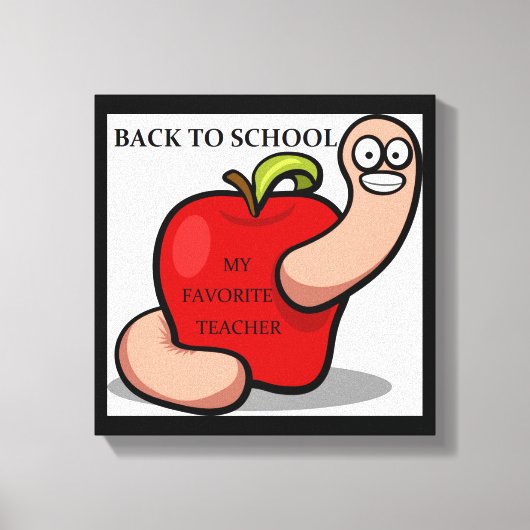 "TERUG NAAR SCHOOL" APPARAAT CANVAS AFDRUK (Voorkant)