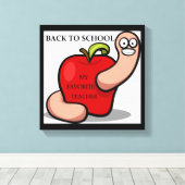 "TERUG NAAR SCHOOL" APPARAAT CANVAS AFDRUK (Insitu (Houten vloer))