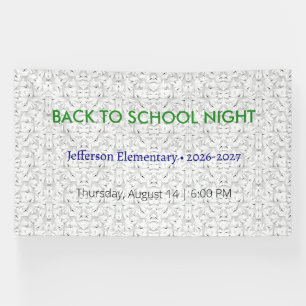 Terug naar school avond vinyl banner – Aangepaste 