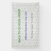 Terug naar school avond vinyl banner – Aangepaste  (Verticaal)