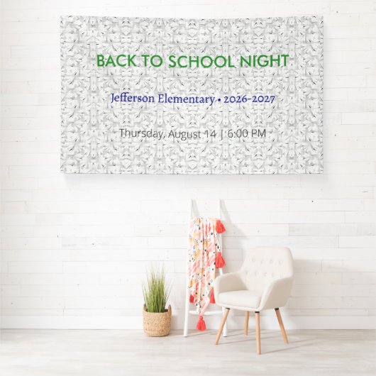Terug naar school avond vinyl banner – Aangepaste  (Insitu)