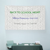 Terug naar school avond vinyl banner – Aangepaste  (Beurs)