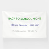 Terug naar school avond Vinyl banner – Aangepaste (Horizontaal)
