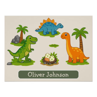 Terug naar school avontuur begint hier Dinosaur Perfect Poster
