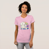 Terug naar School Axolotl Kawaii Cartoon T-shirt (Voorkant volledig)