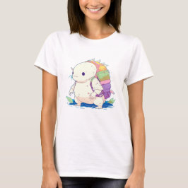 Terug naar School Axolotl Kawaii Cartoon T-shirt
