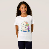Terug naar School Axolotl Kawaii Cartoon T-shirt (Voorkant volledig)
