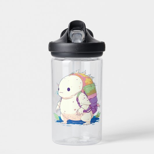 Terug naar School Axolotl Kawaii gepersonaliseerd Waterfles (Voorkant)