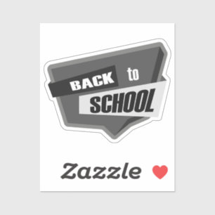Terug naar school b/w op maat gesneden vinyl stick sticker