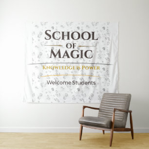 Terug naar school banner klasdecoratie leerkracht wandkleed