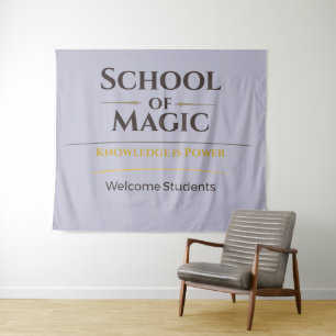 Terug naar school banner klasdecoratie leraar bann wandkleed